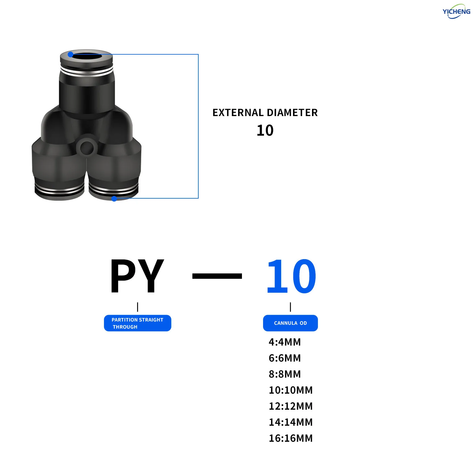 10MM ID Hose Connector Y Split - Push Fit Connector 评论和价格