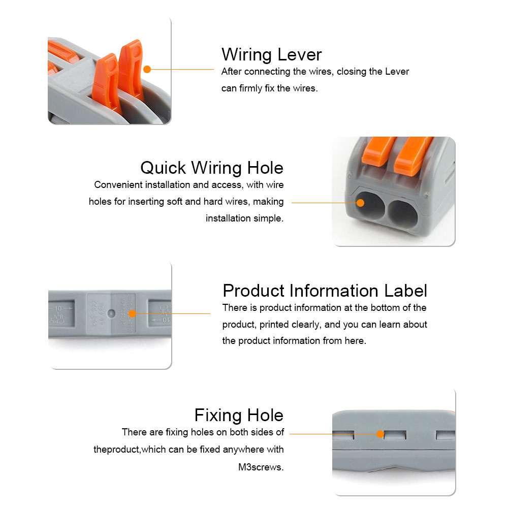 DIY GO 22PCS Lever Wire Connec - Push Fit Connector 评论和价格